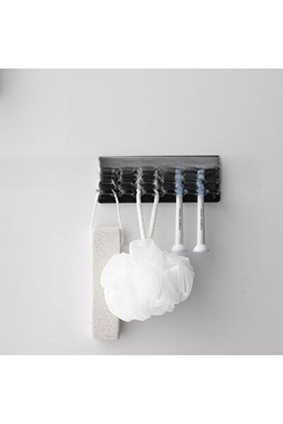 STARSTAR Self-Adhesive Black Metal Toothbrush Holder, Wall-Mounted Electric B...