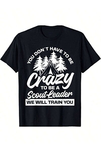 LİNA06 قميص Crazy To Be A Scout Leader - قميص للجنسين من سكريتيرات المنظمات ا...