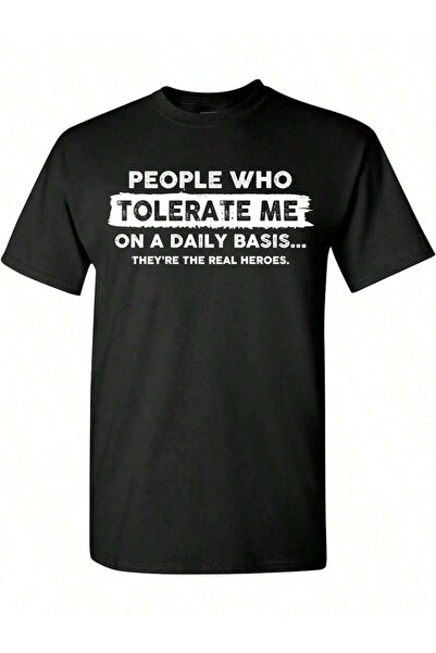 4Car Men'S Casual-Shirt With People Who Tolerate Me On A Daily Basis Print | ...