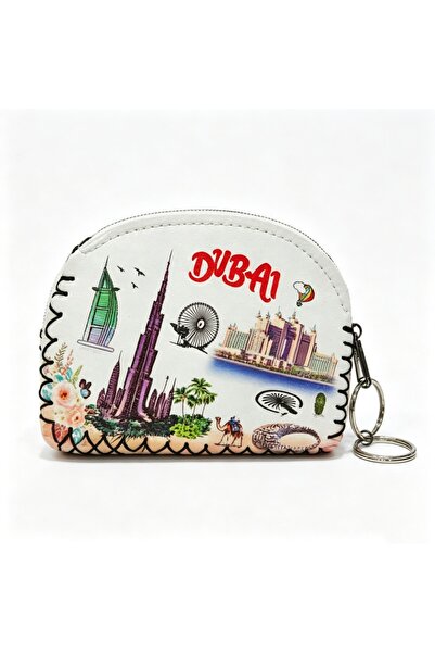 ARIANA Dubai Tourist Scenery Compact Coin Purse, Lightweight Zippered Keychai...