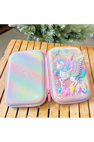 Five Dream House 3D Unicorn with Wings EVA Pencil Case Pencil Box Pencil Pouc...