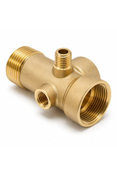 Generic Brand Racord 5 căi hidrofor 1”, bronz, pentru vas expansiune, presost...