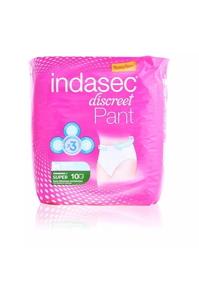 Indasec Pantaloni absorbanti pentru incontinenta urinara PANT SUPER 10 buc