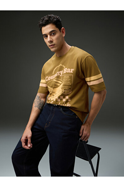 Dillinger By Styli Men Round Neck Printed Oversized T-Shirt