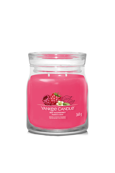 Yankee Candle Ароматна свещ с аромат на червена малина, 368 г