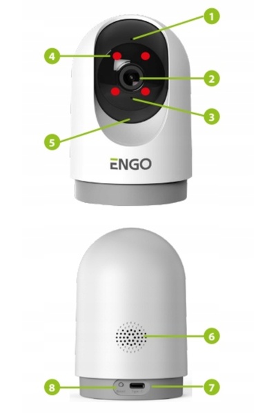 NO BRAND Cameră internet ECAM internă rotativă la 360 de grade °   Wifi 2.4 G...