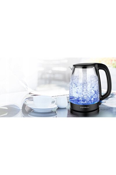 AIGOSTAR Fierbător electric Adam din sticlă, cu iluminare LED, 1.7L, 2200W