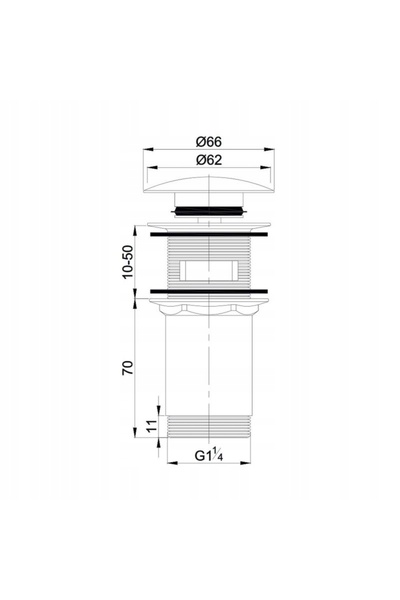 Omnires GOLDEN dop de scurgere click-clack rotund A706GL