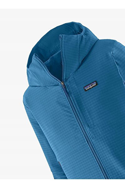 Patagonia Jachetă de trekking pentru bărbați R1 Techface Hoody - Albastru Acv...