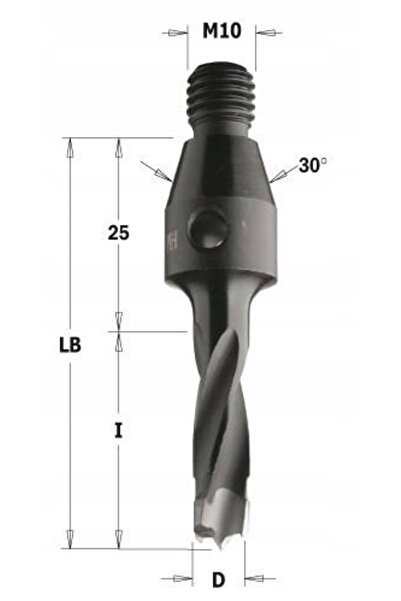 CMT 343.120.12 Burghiu NP gw-trzp HW D=12 I=50 LB=75 S=M10/30o LH