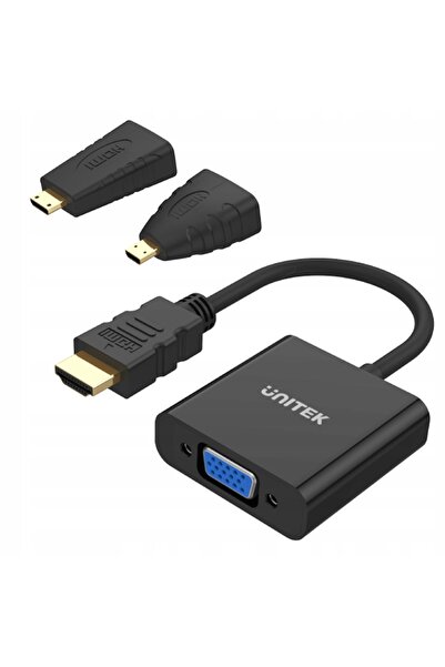 Unitek Adaptor HDMI, mini HDMI, micro HDMI - VGA+audio