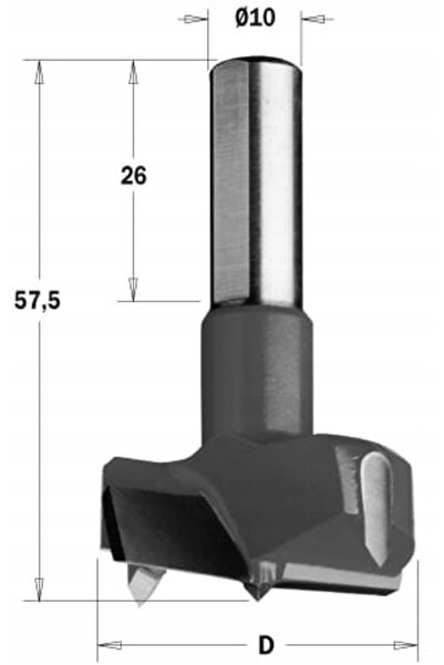 CMT 317.240.11 Burghiu Puszkowe HW D=24 L=57,5 S=10x26 RH