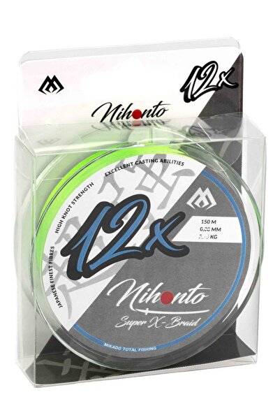 Mikado Nihonto Super12X-Braid 0.12mm 150m 9,83kg fir de pescuit fluo pentru s...