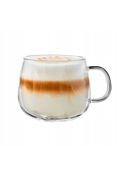 NO BRAND Cești de sticlă Altom Design Bianca 430 ml Set de 6 bucăți