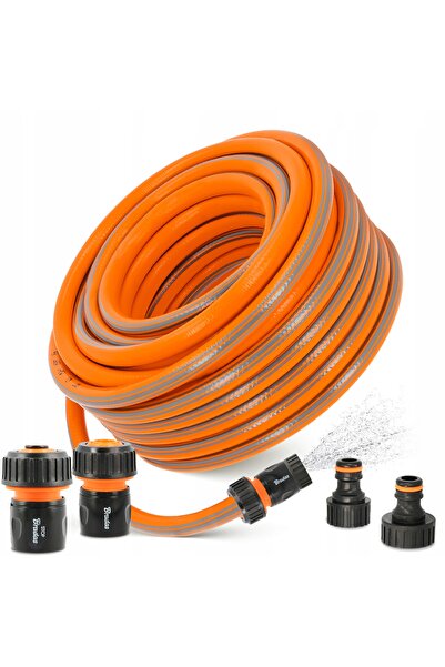 Bradas Furtun de grădină 3/4 30 m 3 straturi elastic SHLUF cauciucat armat