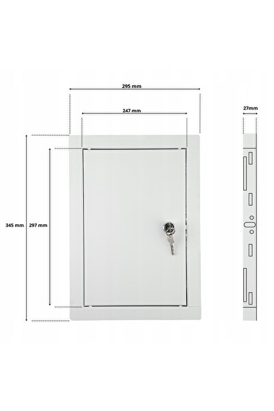 NO BRAND REVISION Rafturi metalice de baie pentru lavoar cu cheie 25x30 CM Alb