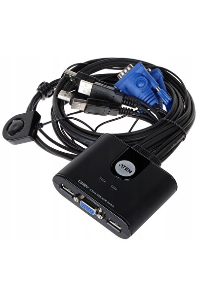 NO BRAND Comutator VGA USB 2 intrări 1 ieșire
