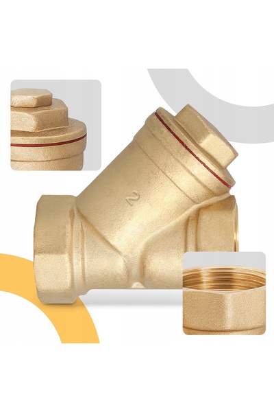 TRCR Filtru SLANT WATER 2'' GW Plasă pentru sedimente Oțel Alamă CO Dense A9-T