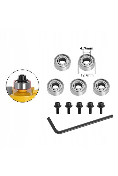 NO BRAND Freză pentru rulmenți și inele de presiune, 5 bucăți, 4.76 x 12.7mm