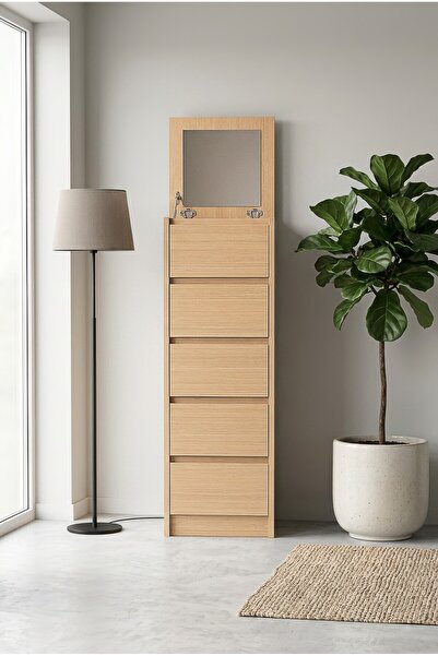 SARMOBİ Nolm 5 Çekmeceli Yüksek Şifonyer/Çamaşırlık Y:122 D:40 G:40