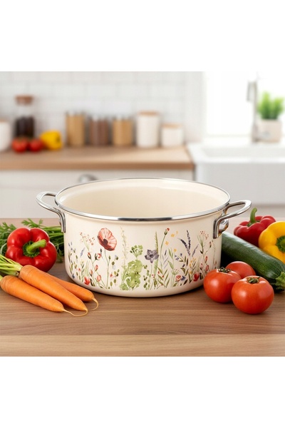 Orion Oală emailată pentru gătit tradițional pe gaz și inducție 26 cm 5L MAKI