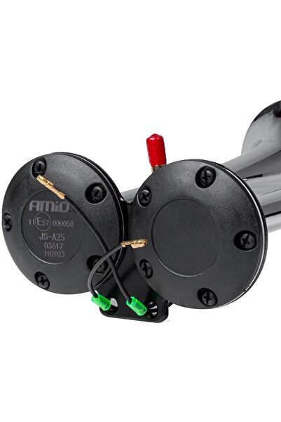 AMIO 12V 24V 03617 Claxon dublu cromat cu sunet de semnalizare