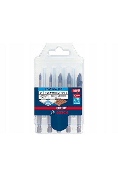 Bosch Set de burghie profesionale HEX-9 pentru ceramică dură, 5 bucăți 6 x 90...