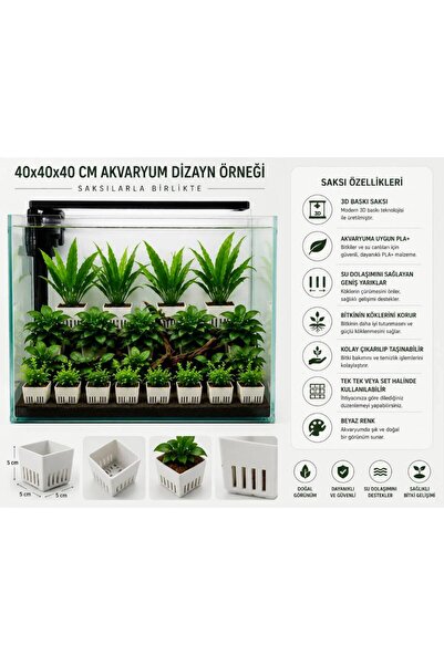 Pla Akvaryum saksı Dekor