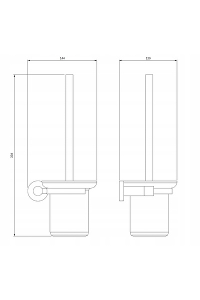 Omnires Perie de toaletă Modern Project MP60620CP