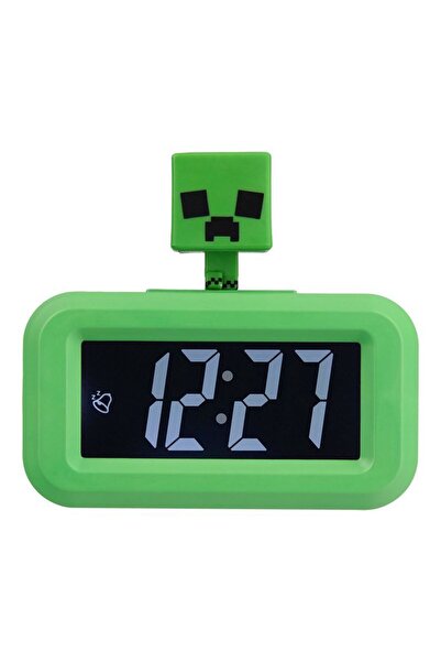 Paladone Products Minecraft Creeper Icon Mini Digital Alarm Clock, 8 cm, Snooze