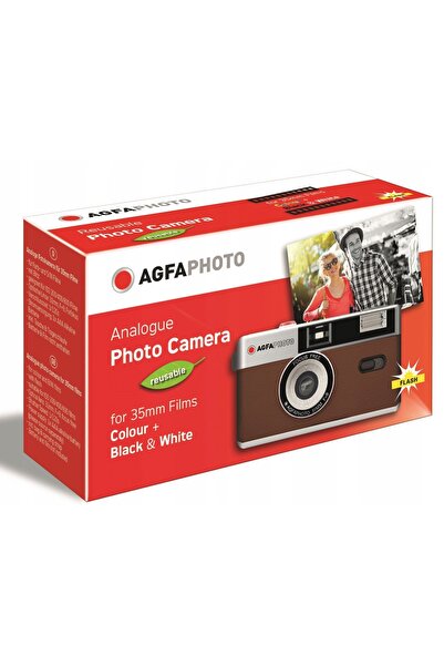 AgfaPhoto Cameră analogică reutilizabilă AGFA pentru film 35mm 35 mm 135 + Lampă