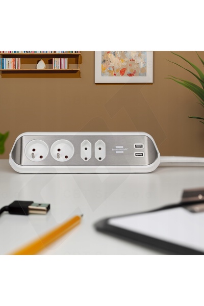 Brennenstuhl Prelungitor de colț 4 prize 2xUSB 1153594420