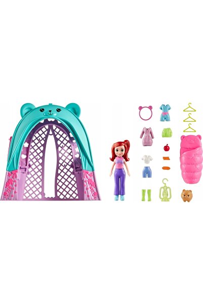Polly Pocket LALKA NAMIOT MISIOWY GLAMPING set de joacă pentru copii +4 ani