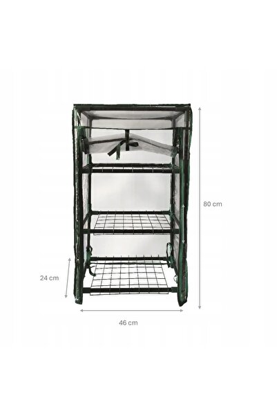 dedra Seră de grădină pliabilă 46x24x80cm, cu structură din oțel blocabil, fo...