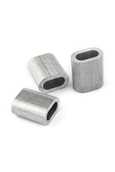 NO BRAND Manșon de aluminiu Clemă de cablu conector 10mm 10 bucăți