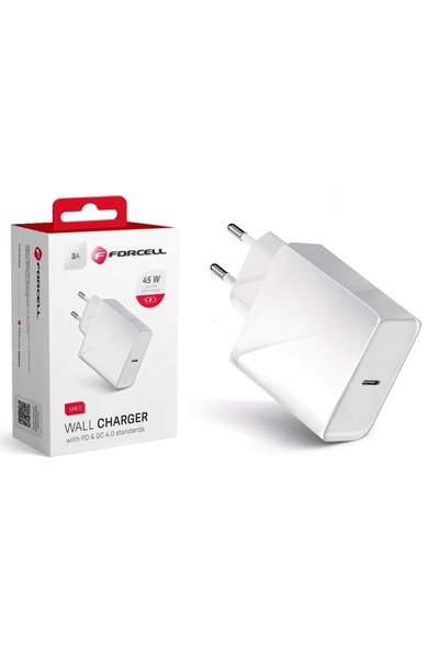 NO BRAND Încărcător de perete USB-C 45W 3A PD QC 4.0 cu încărcare rapidă Tip ...