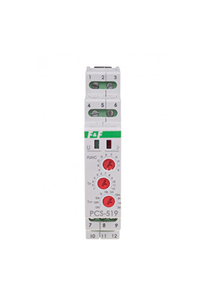 F&F DİZAYN Releu de timp cu 10 funcții 0.1S-576H 2x8A 12V AC/DC F&F PCS-519-12V