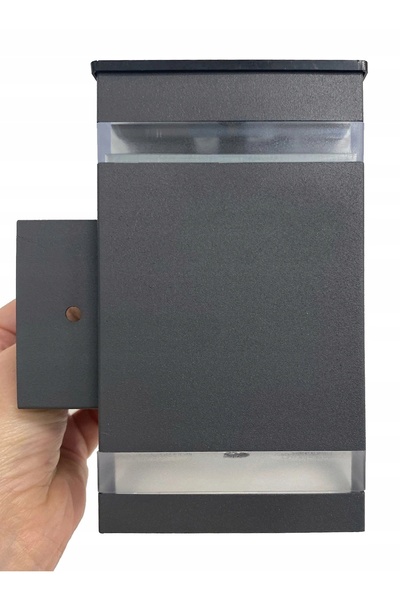 ecolight Lampă solară de exterior, aplică de perete LED SOE-14S IP44 Negru / Gri