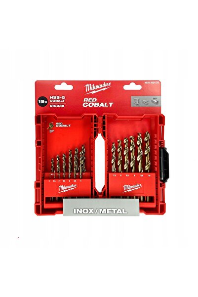 Milwaukee Burghie metalice HSS-G Cobalt de 1-10mm (19 bucăți)