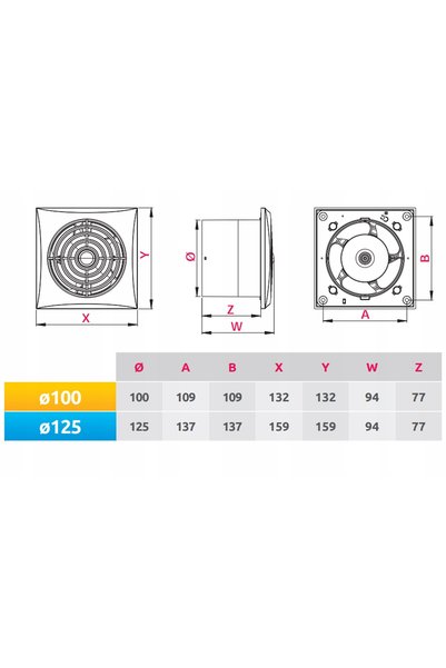 AWENTA Ventilator de baie fi100 cu fotocelulă și temporizator