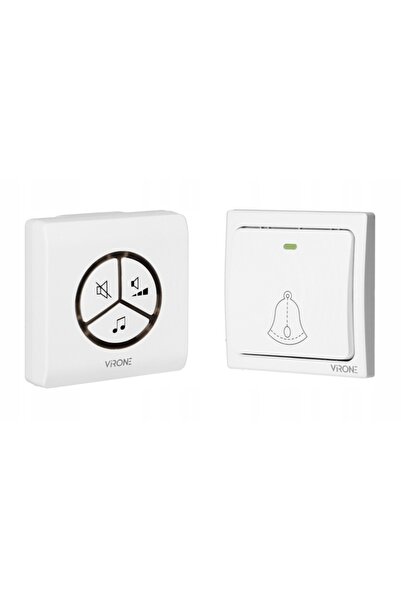 Virone Sonerie fără fir, fără baterii, buton de apăsare WAYO, 100m, 110dB, re...