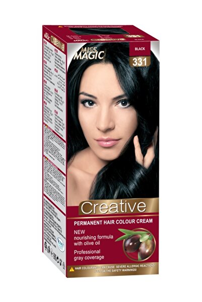 Miss Magic Vopsea de par permanenta nr 331, Negru, 90g, Creative