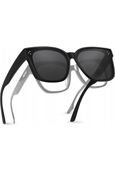 NO BRAND Ochelari de soare rotunzi UV400, pentru purtat peste ochelari, pentr...