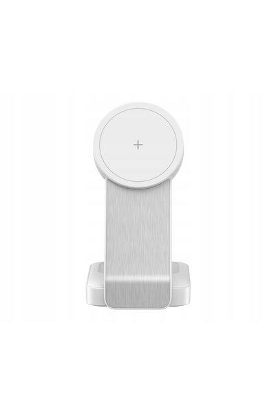 NO BRAND Silver Monkey Alu MagCharger Qi2 încărcător 3 în 1 alb
