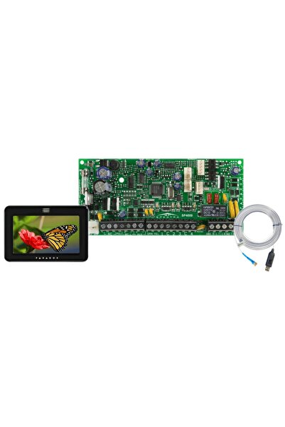 PARADOX KIT ALARMĂ SPECTRA 4 DETECTORI DE MIȘCARE PANOU TACTIL GSM SMS CLIP