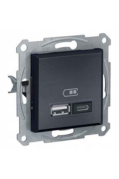 Schneider Electric PRIZĂ DE ÎNCĂRCARE USB A+C SCHNEIDER ASFORA ANTRACIT