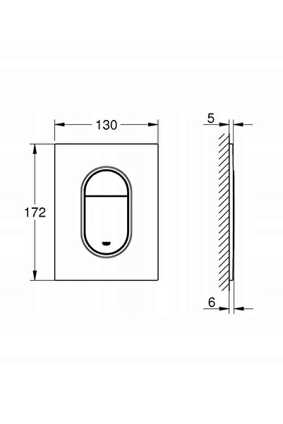 Grohe Buton de pornire WC negru mat Arena cosmopolitan S 37624KF0