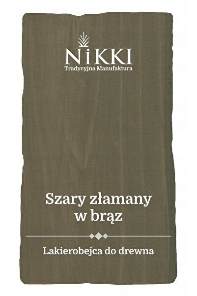 NO BRAND Lac pentru lemn 3W1 Extra Lazura Gri în nuanță de maro Semi-mat 1L P...