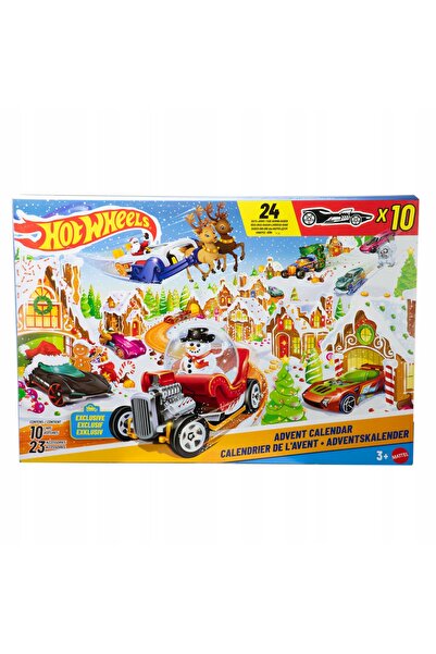 mattel Calendar de Advent Hot Wheels 2025 10 mașini 14 accesorii