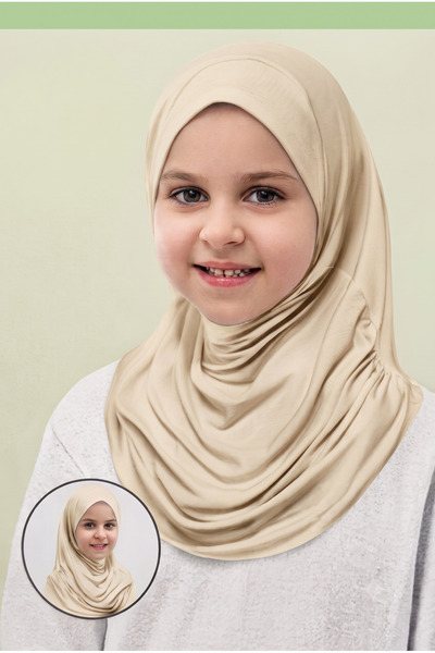 MyReal وشاح عملي جاهز للارتداء للفتيات - شال أطفال مرن ومقاوم للعرق للاستخدام...
